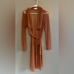 Sheer cardigan/ swim coverup.